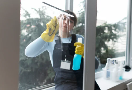 Nettoyage de vitres intérieures et extérieures à la Forêt-du-Parc